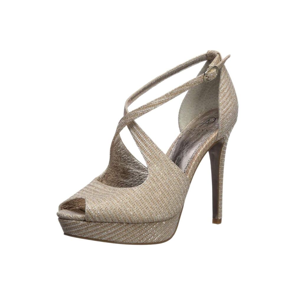 NEW in Box Adrianna Pappel Pewter glitter stilettos Size 6.5 QUICK SHIP 1-2 DAYS
